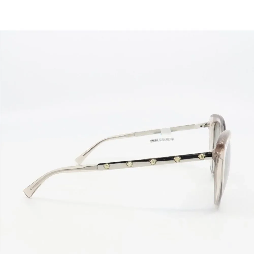 Versace MOD 4348 5270/6V Translucent Grey/Grey Gradient Sunglasses/Case NWT $342